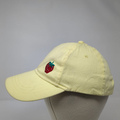 Strawberry Strapback Hat Yellow One Size Adjustable Embroidered Wonder Nation
