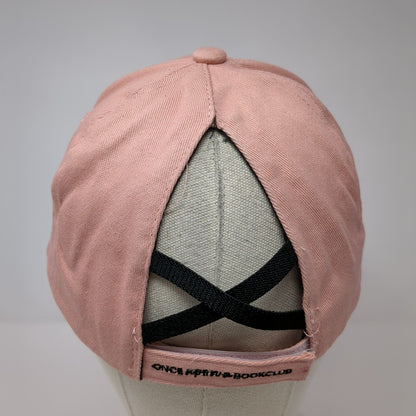 Book Nerd Strapback Hat Ponytail Pink OSFA Solid Once Upon A Book Club