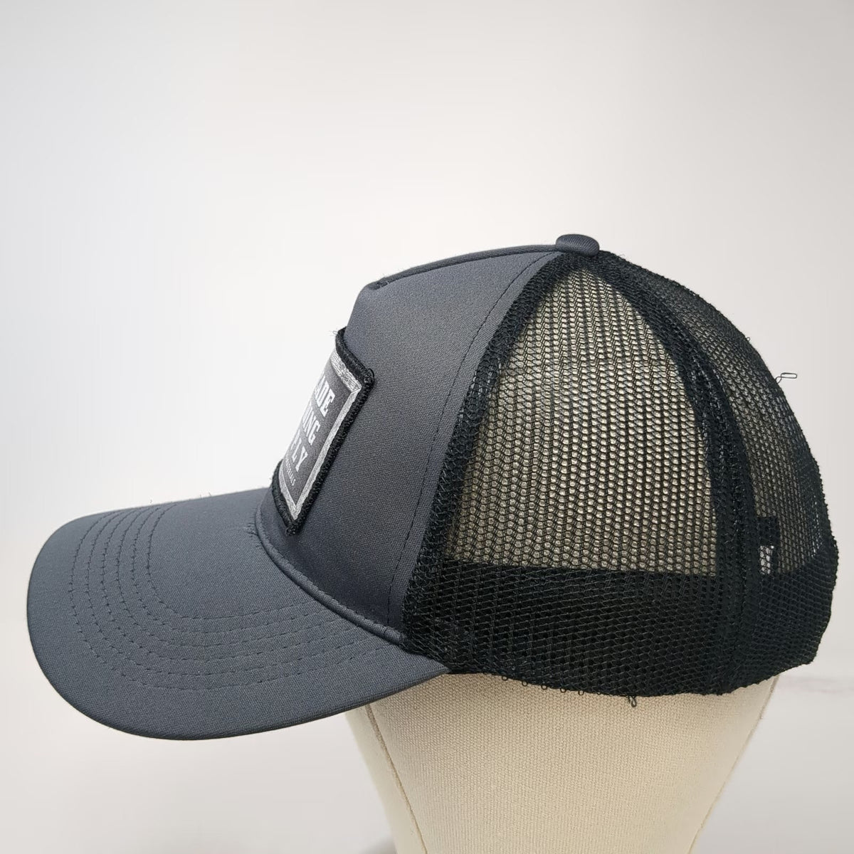 Sport-Tek Trucker Hat Gray OSFM Cascade Building Supply Construction Snapback