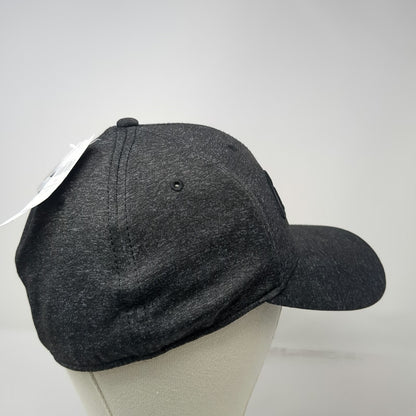 Cabela's Baseball Cap Black One Size Gray Embroidered Logo Stretch Fit Hat