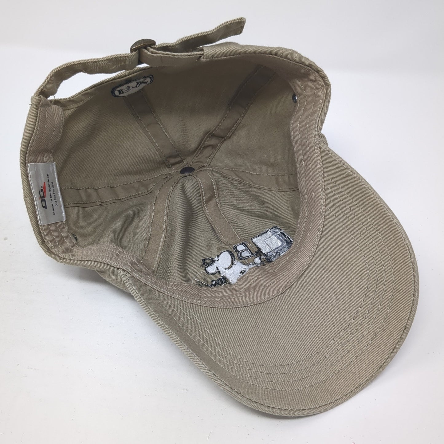 BCS Design Inc. Slideback Hat Brown One Size Adjustable Embroidered