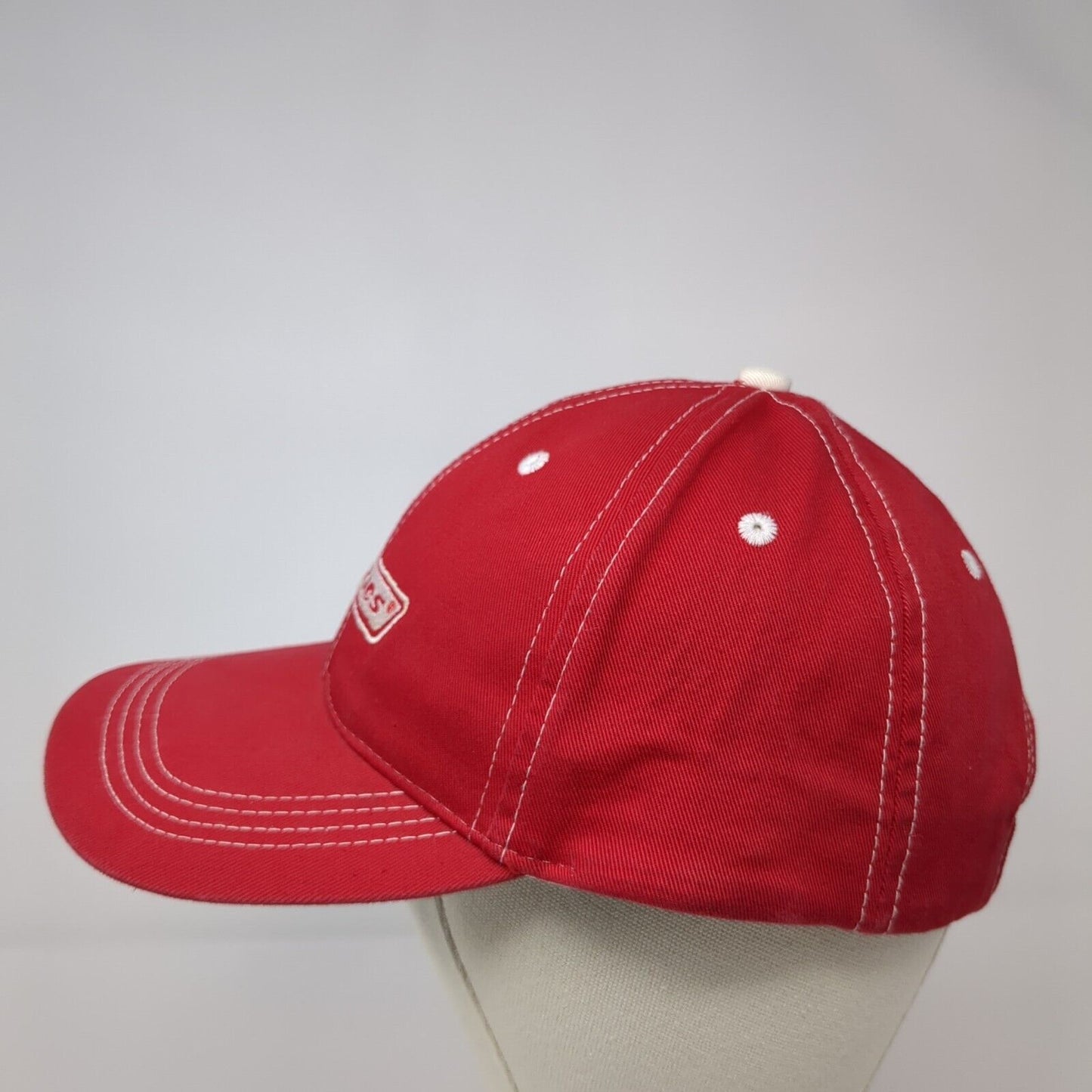 Genuine Dickies Strapback Hat Red One Size Adjustable Embroidered