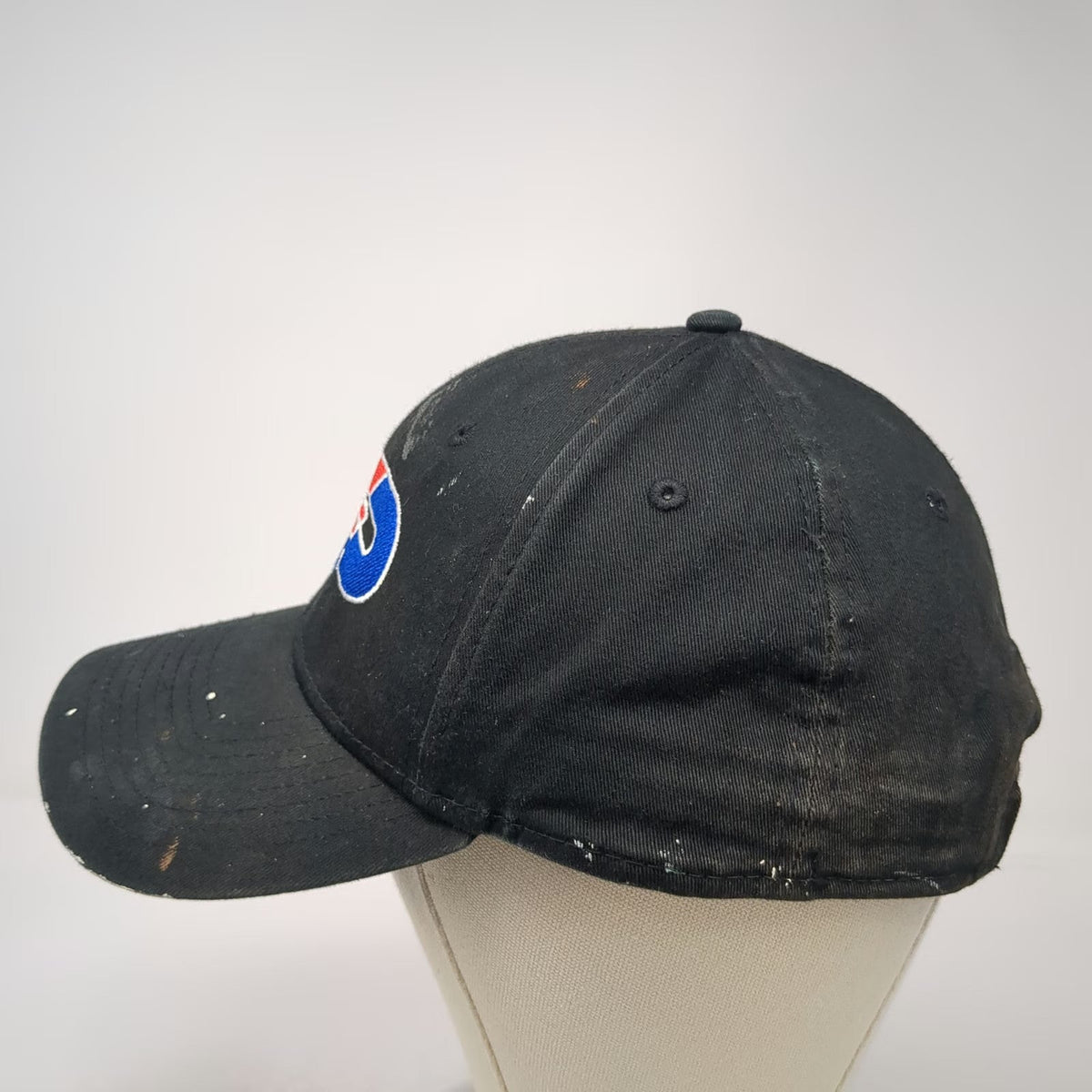 New Era Baseball Cap Black One Size FP Logo Embroidered Strapback Patriotic Hat