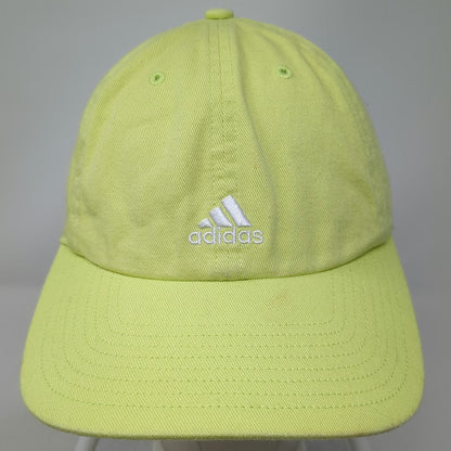 Adidas Baseball Cap Green One Size Cotton Logo Adjustable Slideback Strap Hat