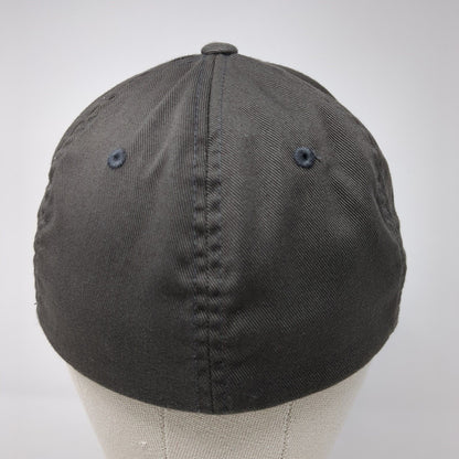 Lopez Trucking St. Anthony ID Fitted Hat Gray S/M Flexfit Embroidered