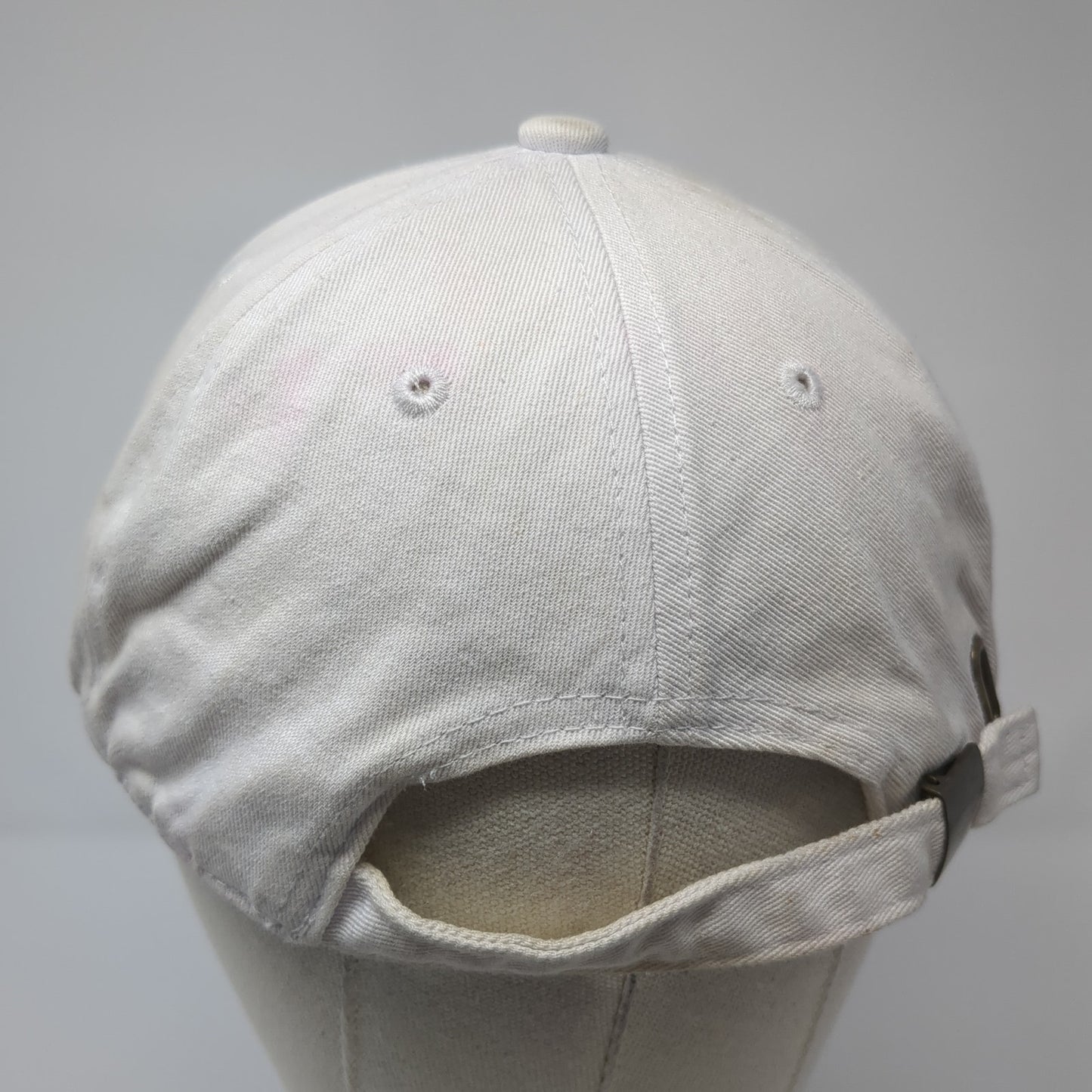 Golf Slideback Baseball Cap White One Size Adjustable Embroidered 6 Panel
