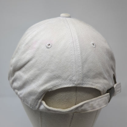 Golf Slideback Baseball Cap White One Size Adjustable Embroidered 6 Panel