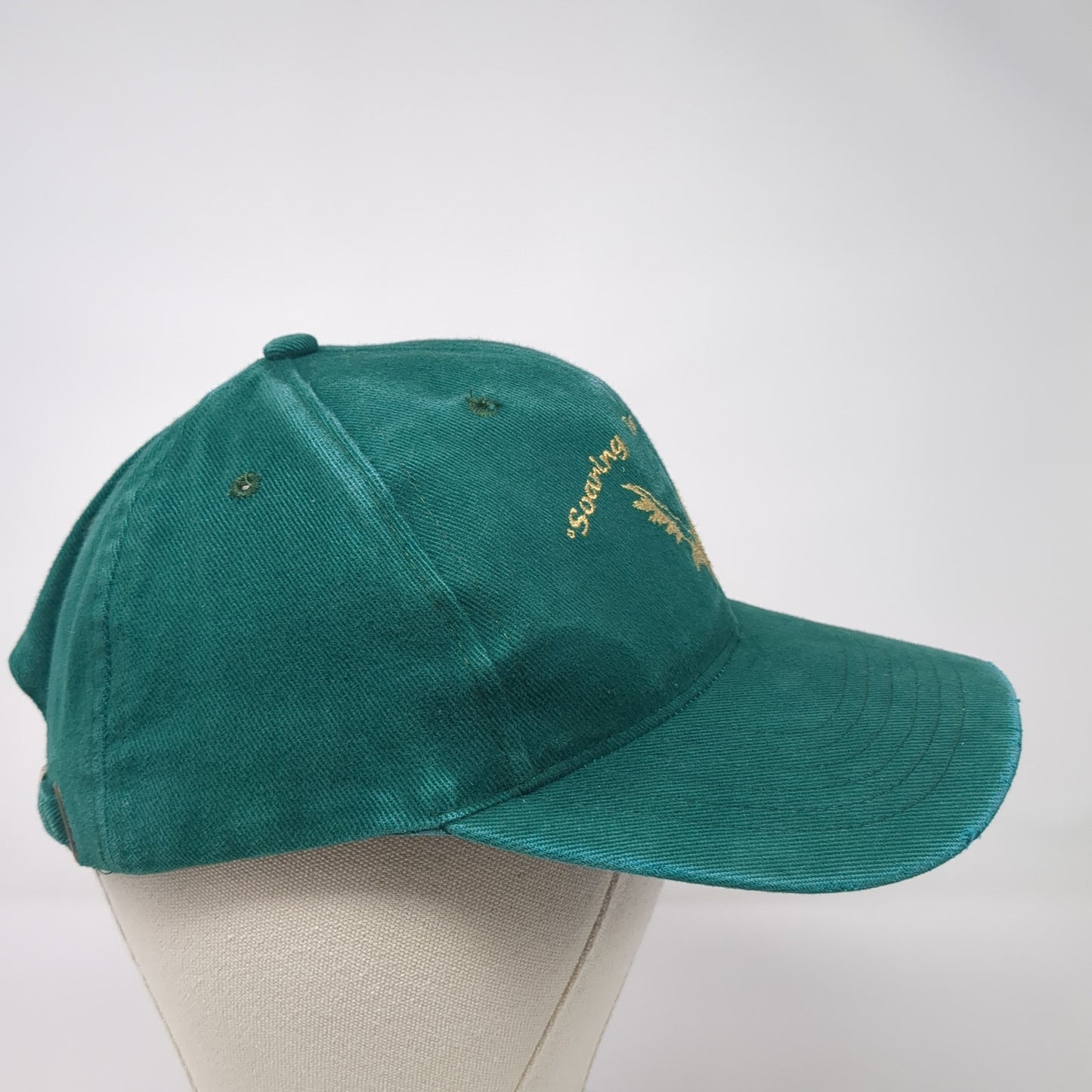 Soaring To Serenity Slideback Hat Green One Size Adjustable Embroidered