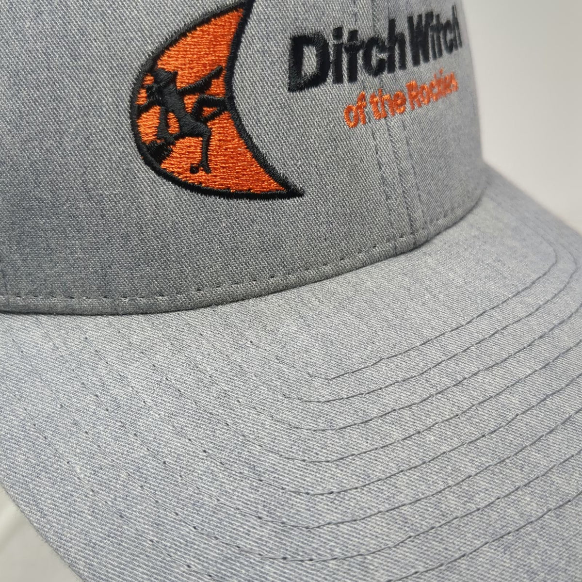 Richardson Trucker Hat Gray L Ditch Witch of the Rockies Mesh Snapback Black