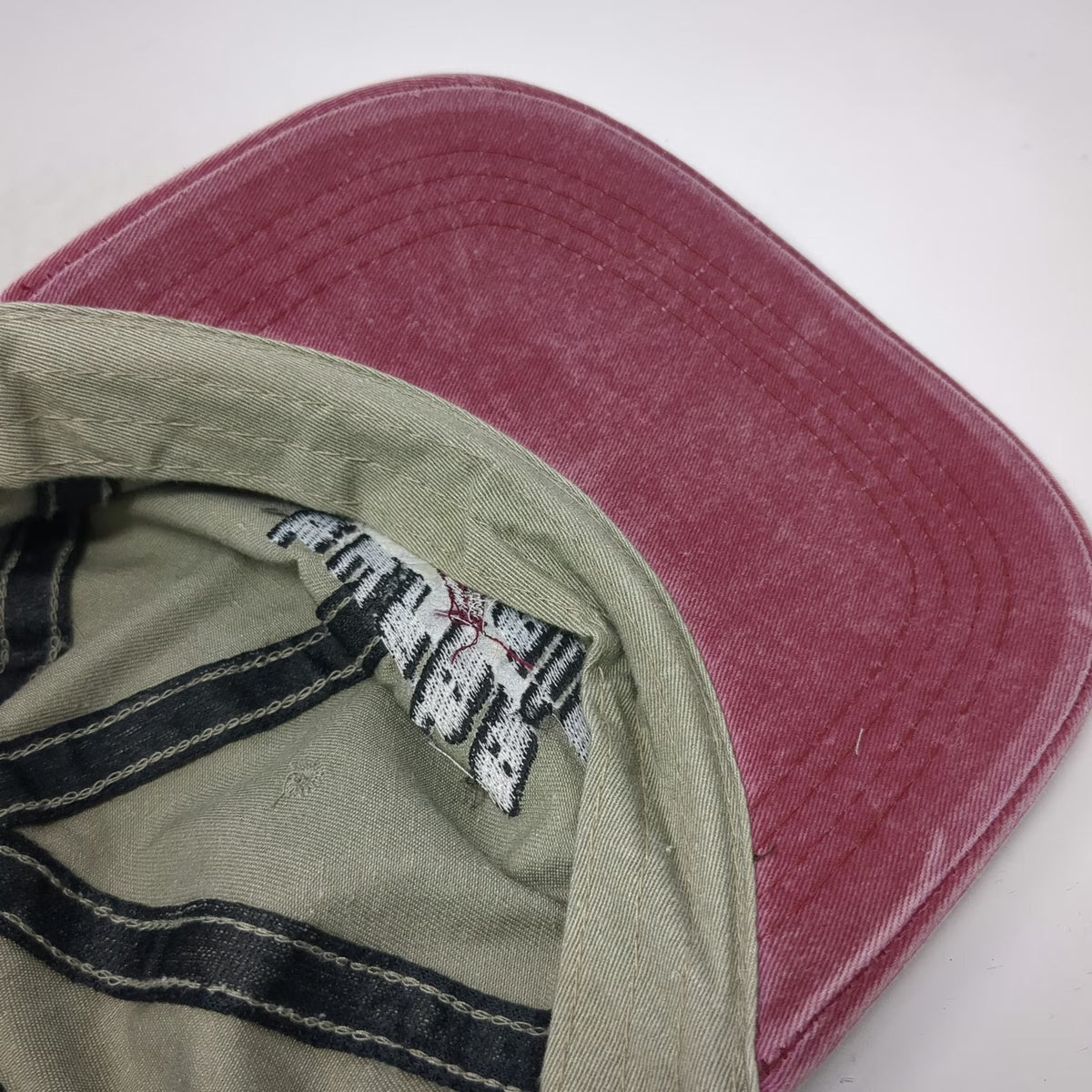 Port Authority Baseball Cap Beige Red One Size Turbo Air Logo Slideback Hat