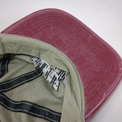 Port Authority Baseball Cap Beige Red One Size Turbo Air Logo Slideback Hat