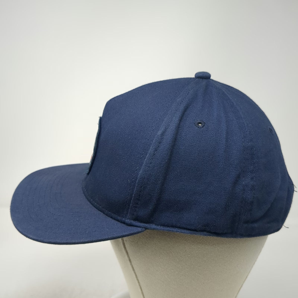 Vans 5 Panel Blue OSFM Snapback Hat Off The Wall Patch Embroidered Skate Logo