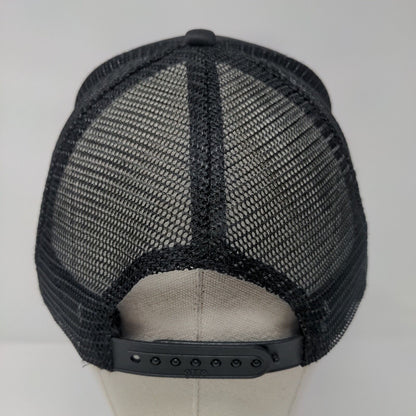 Roark Snapback Mesh Back Rope Trucker Hat Black One Size Adjustable