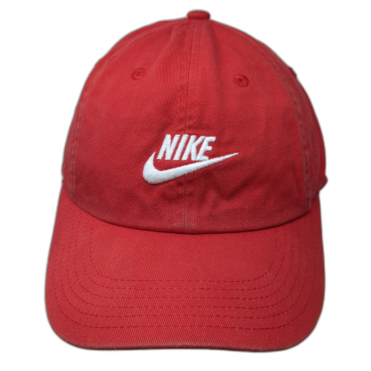Nike Baseball Cap Red One Size Adjustable Slideback Embroidered Swoosh Logo Hat