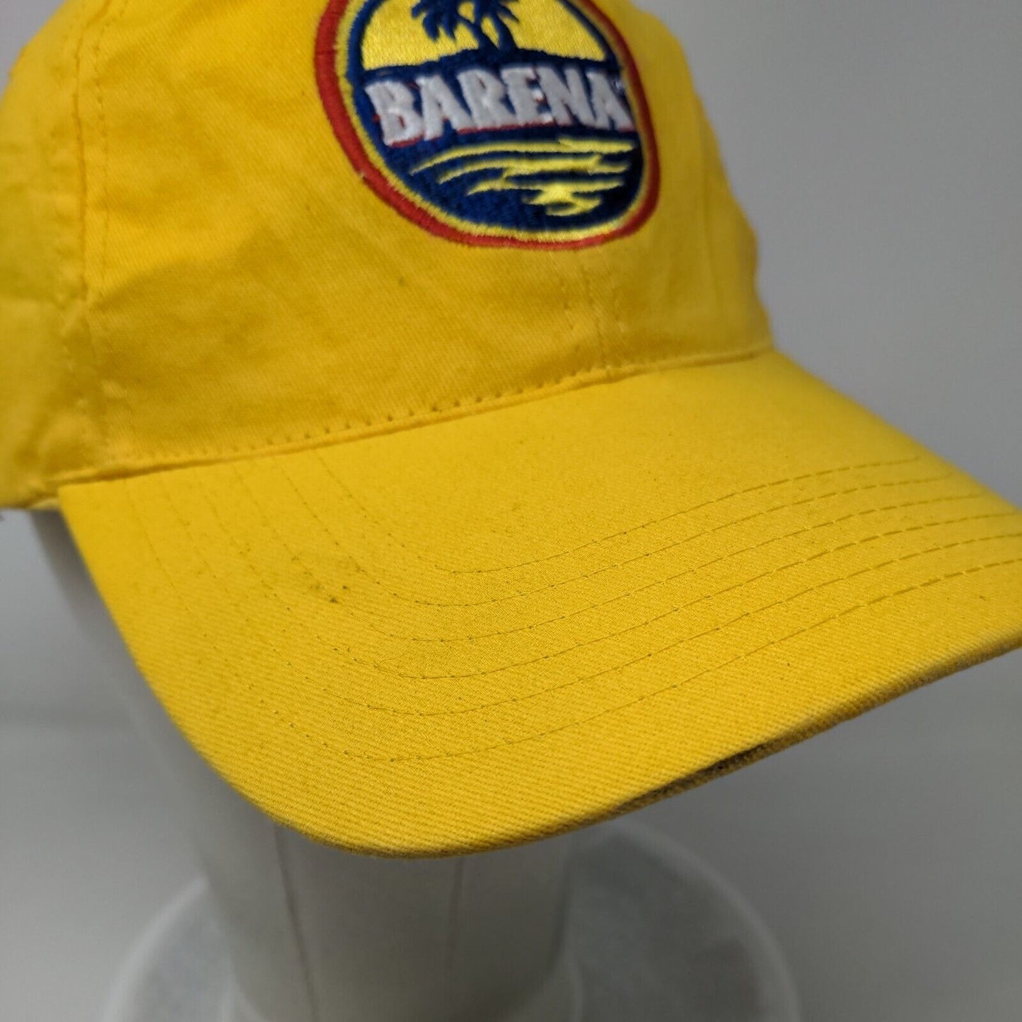 Barena Palm Trees Slideback Hat Yellow One Size Embroidered Adjustable