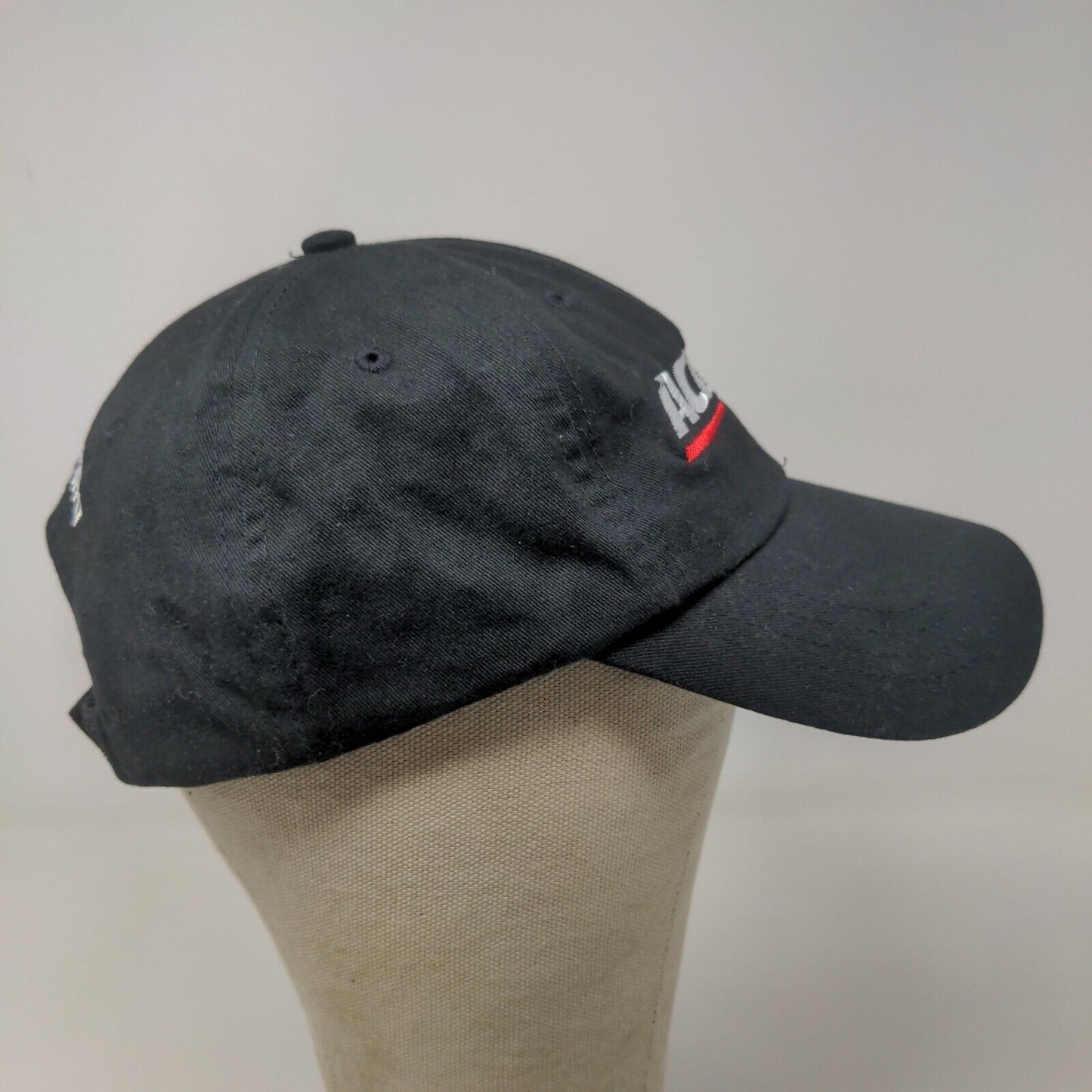 Cap America Men's Strapback Hat Black Embroidered AC Delco Lafayette Logo