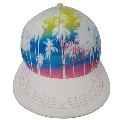 Live In The Moment Snapback Trucker Hat Multicolor One Size Mesh Back