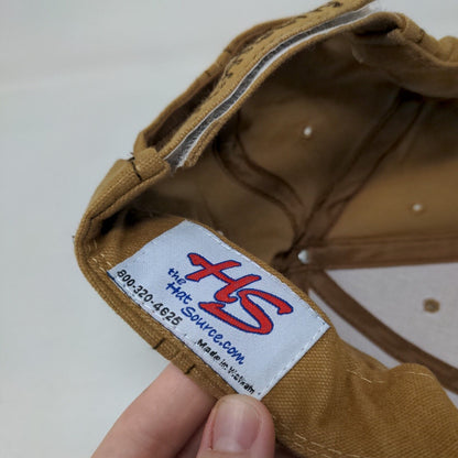 Crop Production Services Strapback Hat Tan One Size Embroidered 6 Panel