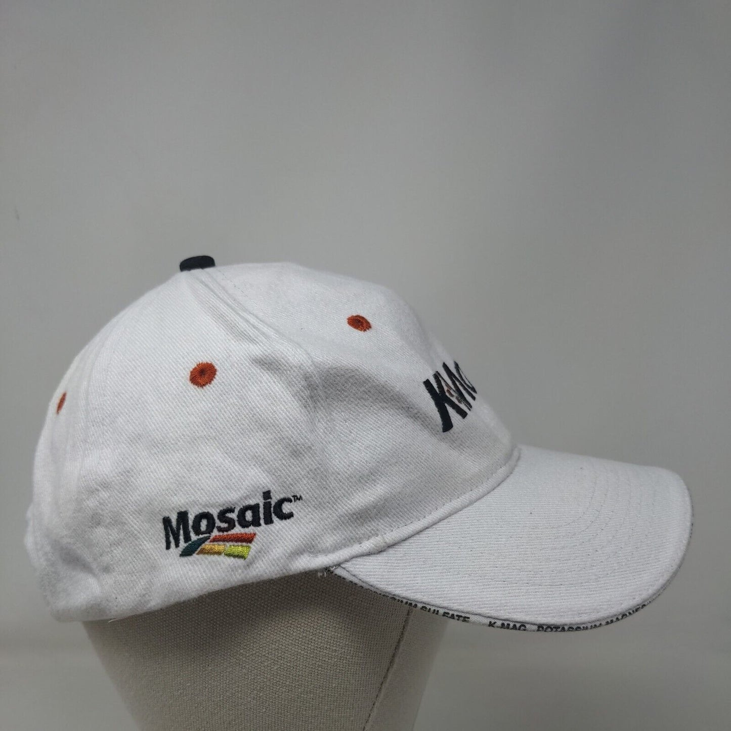 K Mag Mosaic 72 Strapback Hat White One Size Embroidered Adjustable