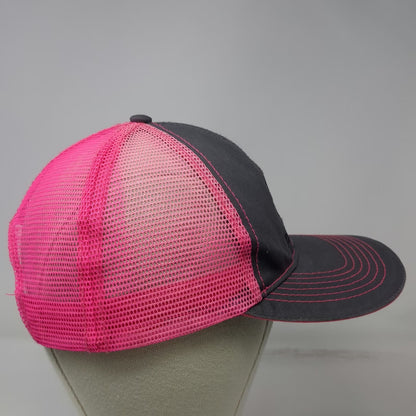 John Deere Trucker Hat Gray Pink One Size Mesh Back Snapback Graphic Embroidered