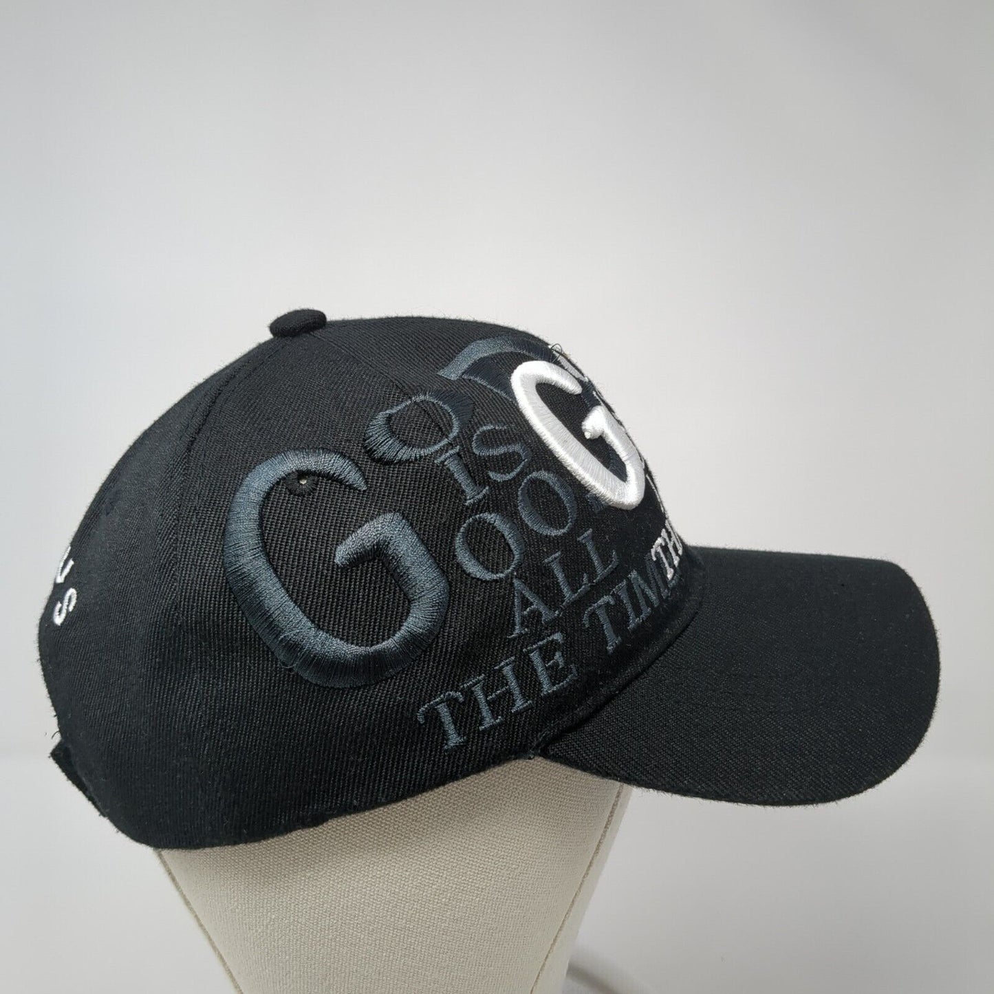 God Is Good All The Time Strapback Hat Black One Size I Love Jesus