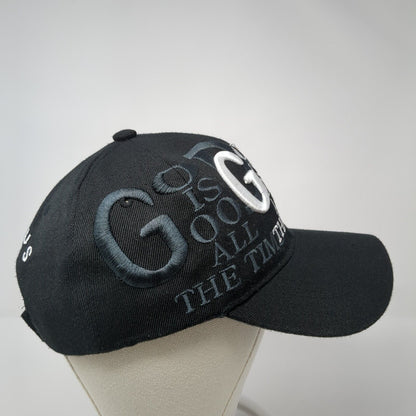 God Is Good All The Time Strapback Hat Black One Size I Love Jesus