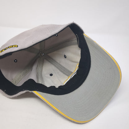 Quiksilver Fitted Hat Gray One Size Embroidered Logo Stretch 6 Panel