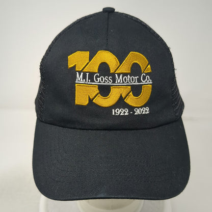 Hit Wear Trucker Hat Black One Size MJ Goss Motor Co 100 Year Anniversary Mesh