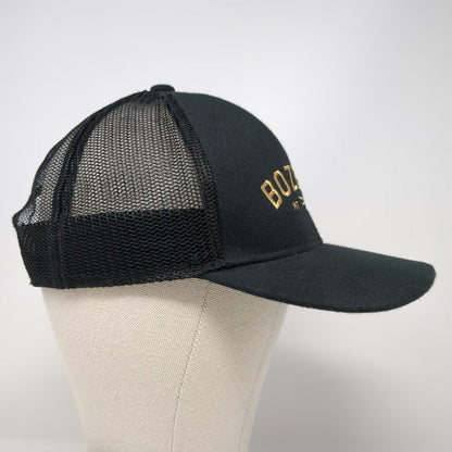 Sitka Gear Trucker Hat Black Gold One Size Bozeman MT Mesh Snapback Mid Profile