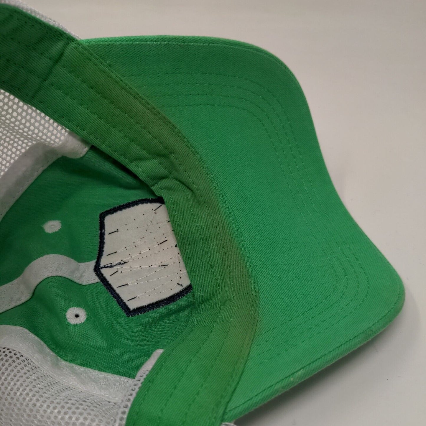 Costa Strapback Mesh Back Trucker Hat Green One Size Embroidered Colorblock