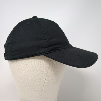 Subway Baseball Cap Hat Black One Size Embroidered Logo Adjustable Strapback