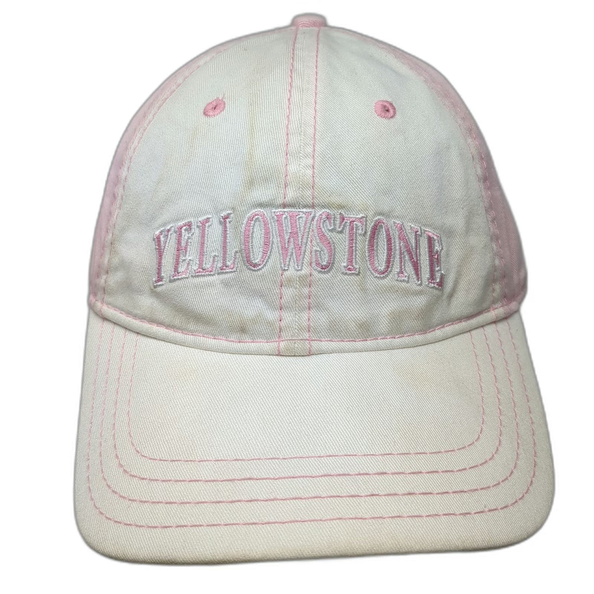 Triangle Sport Headwear Baseball Cap White OSFM Pink Yellowstone Contrast Hat