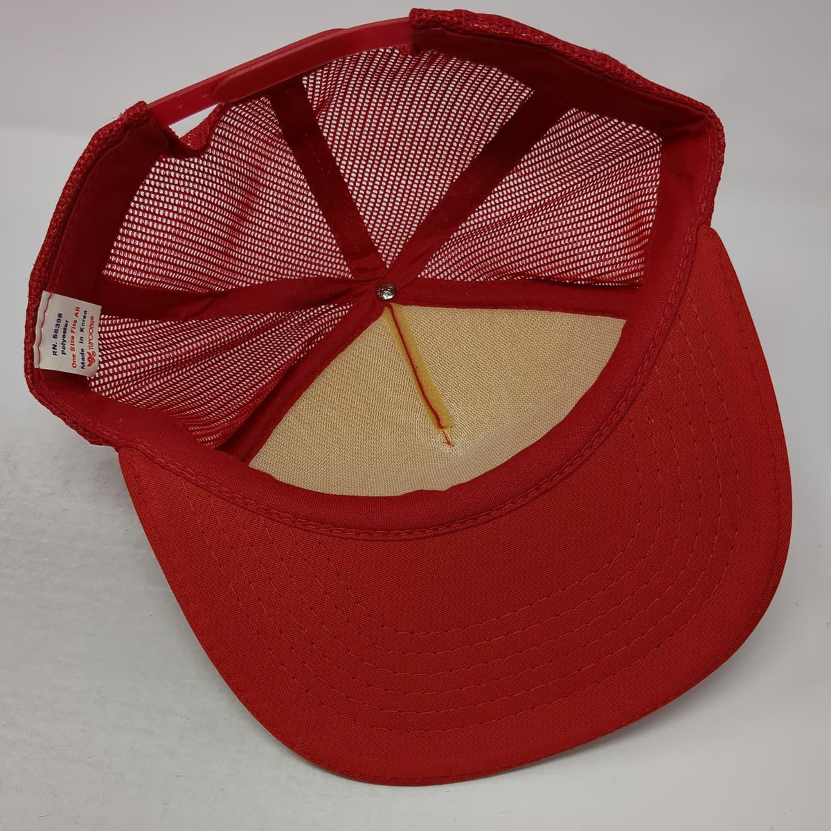 Yupoong Safeway Red One Size Trucker Hat Mesh Snapback Polyester Foam Front