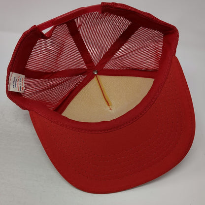 Yupoong Safeway Red One Size Trucker Hat Mesh Snapback Polyester Foam Front