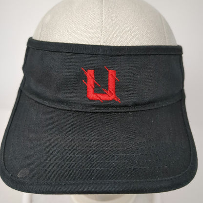 Unmatched Board Game Visor Hat Black One Size Strapback Red Embroidered Logo