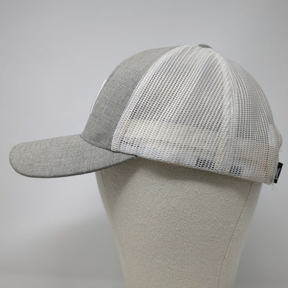 Hurley Trucker Hat Gray White One Size Mesh Snapback Logo Embroidered Surf Cap