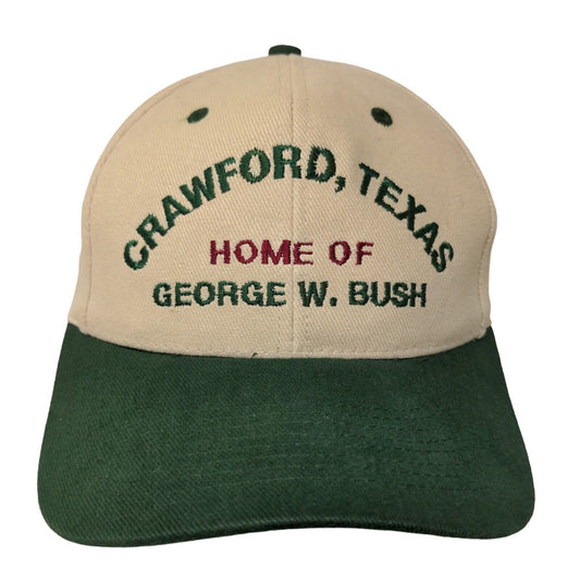 Falcon Men's Slideback Hat Tan Adjustable Embroidered Crawford TX George W. Bush