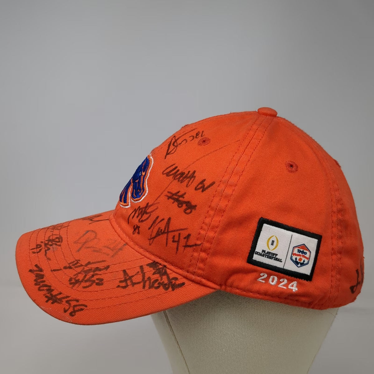 Boise State Broncos NCAA Legacy Orange Baseball Cap One Size Autograph 2024 Hat