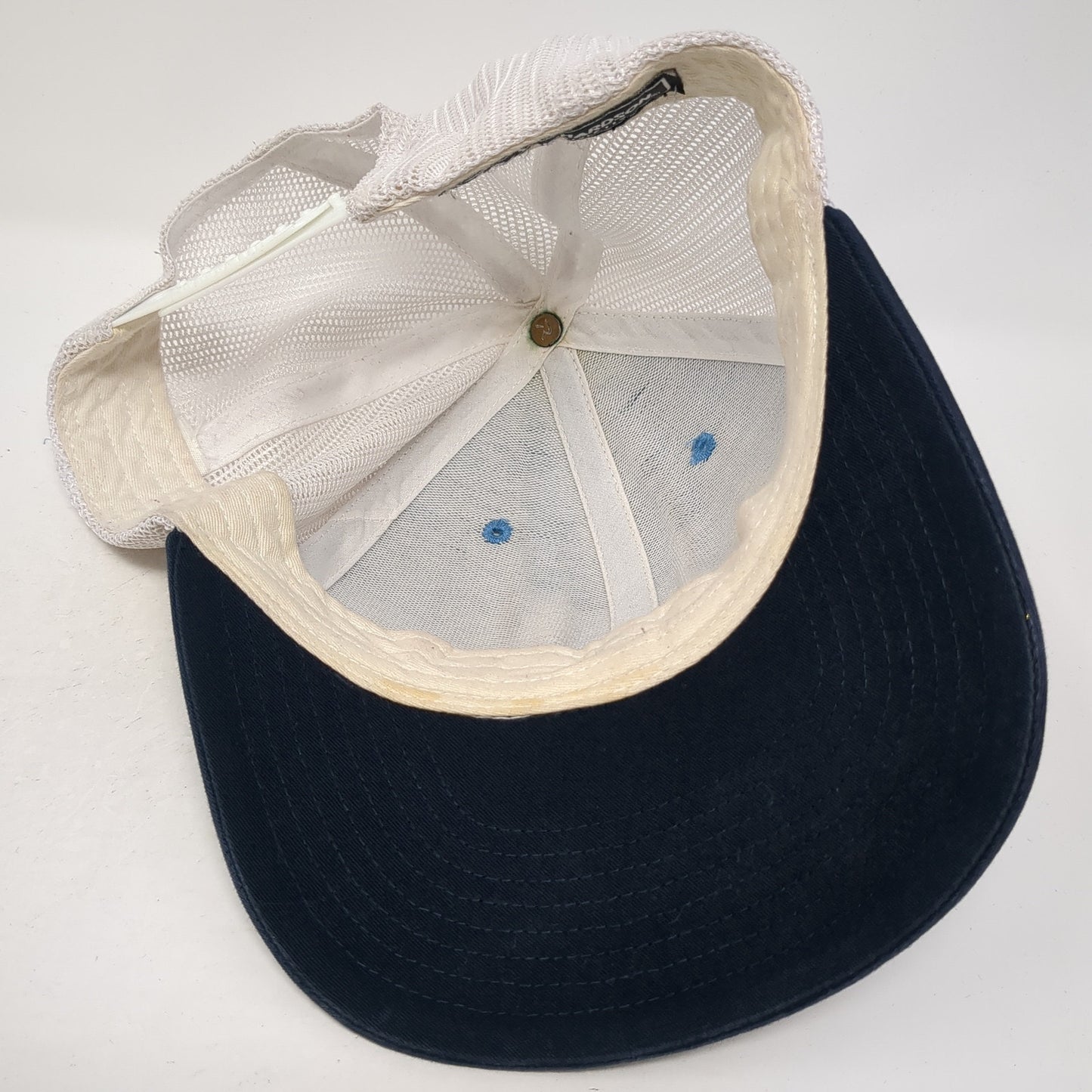 Richardson Snapback Mesh Back Trucker Hat Blue One Size Colorblock Blank