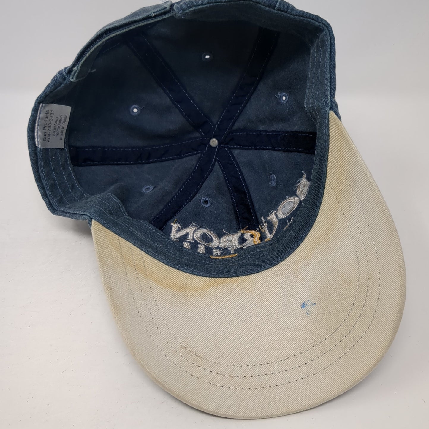 Bourbon Street New Orleans Strapback Hat Blue One Size Adjustable