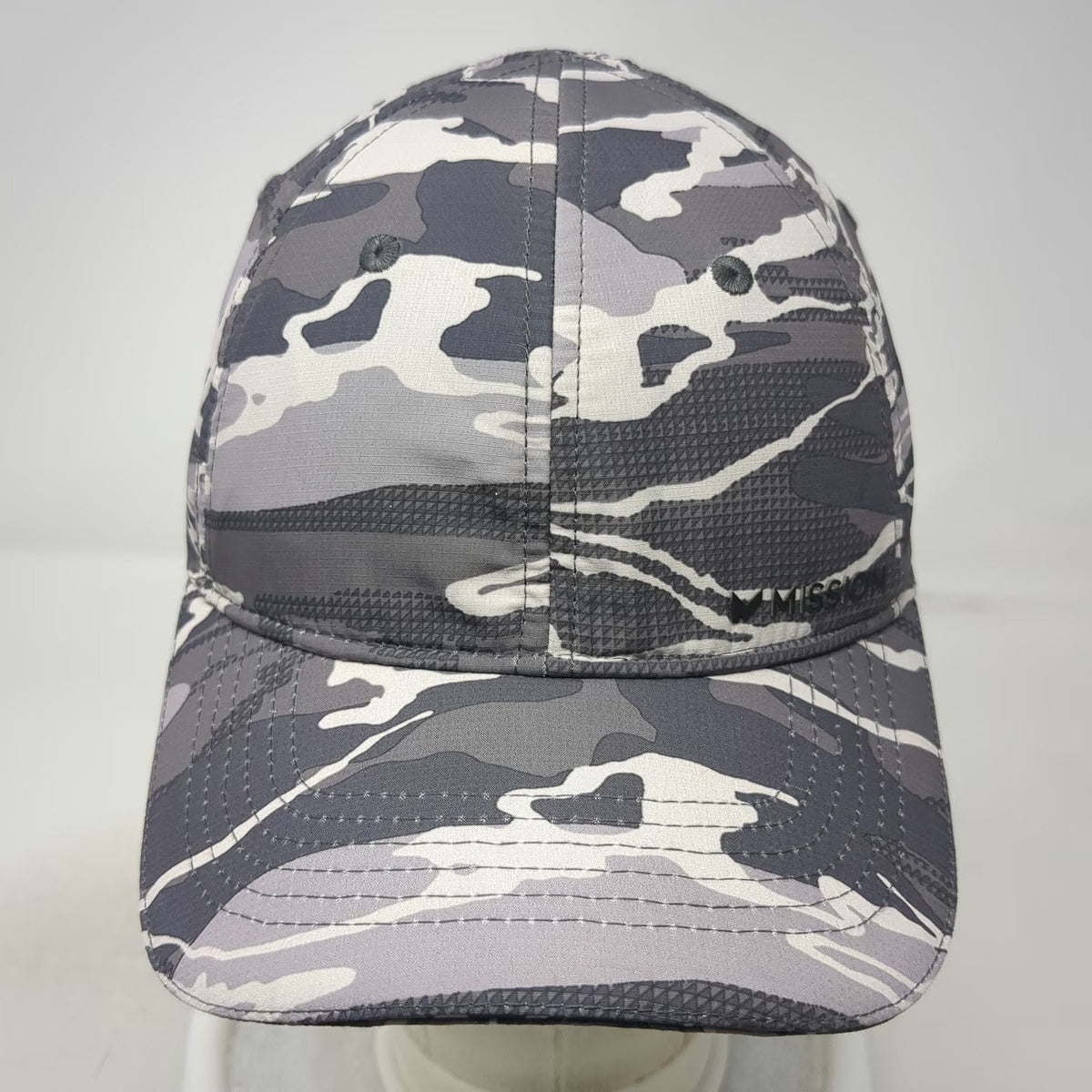Mission Gray Camo One Size Baseball Cap Hat Strapback Tiger Stripe Cooling