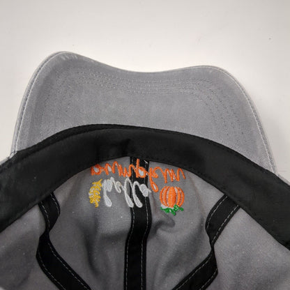 Hello Pumpkin Slideback Hat Gray One Size Adjustable Embroidered David And Young
