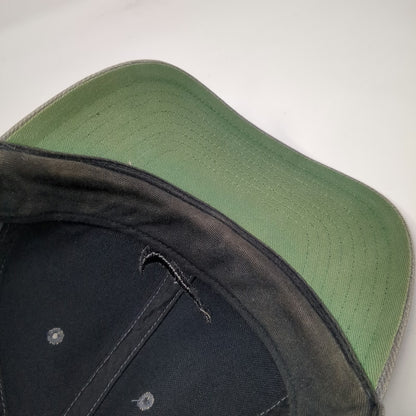 Nike Snapback Gray Black Vintage Hat Green Underbrim Embroidered Swoosh Logo