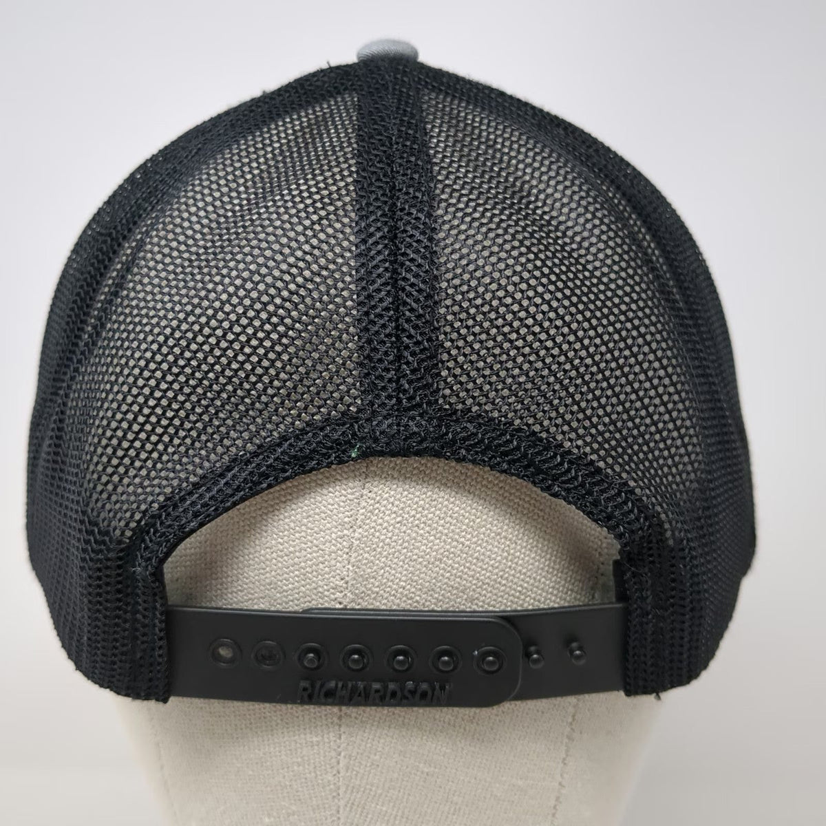 Richardson Trucker Hat Gray One Size Border States Logo Mesh Back Snapback