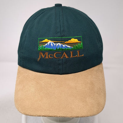 Imperial Baseball Cap Green One Size Suede Brim Leather Strap McCall Idaho Hat