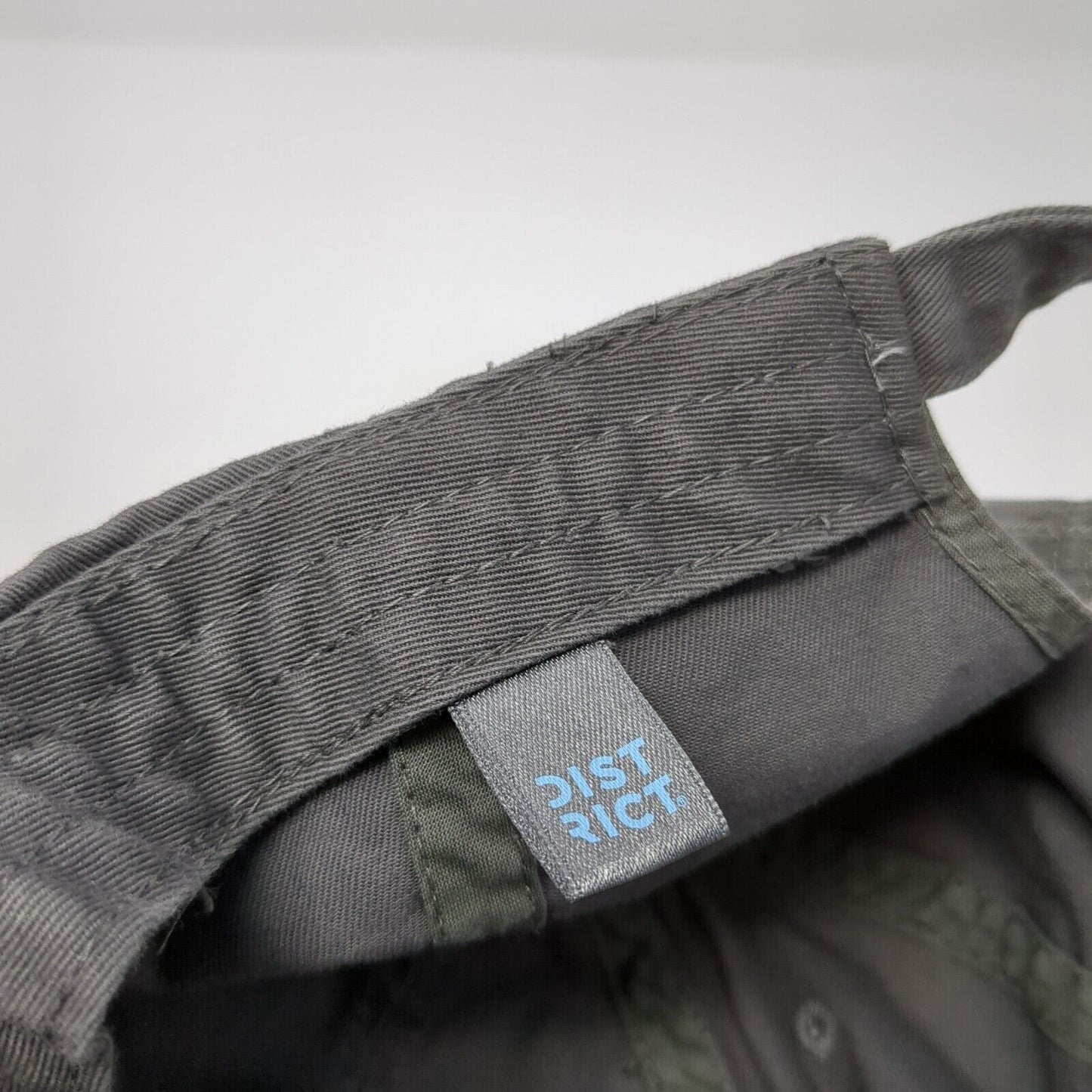 District Slideback Hat Gray One Size Solid Adjustable Blank Distressed