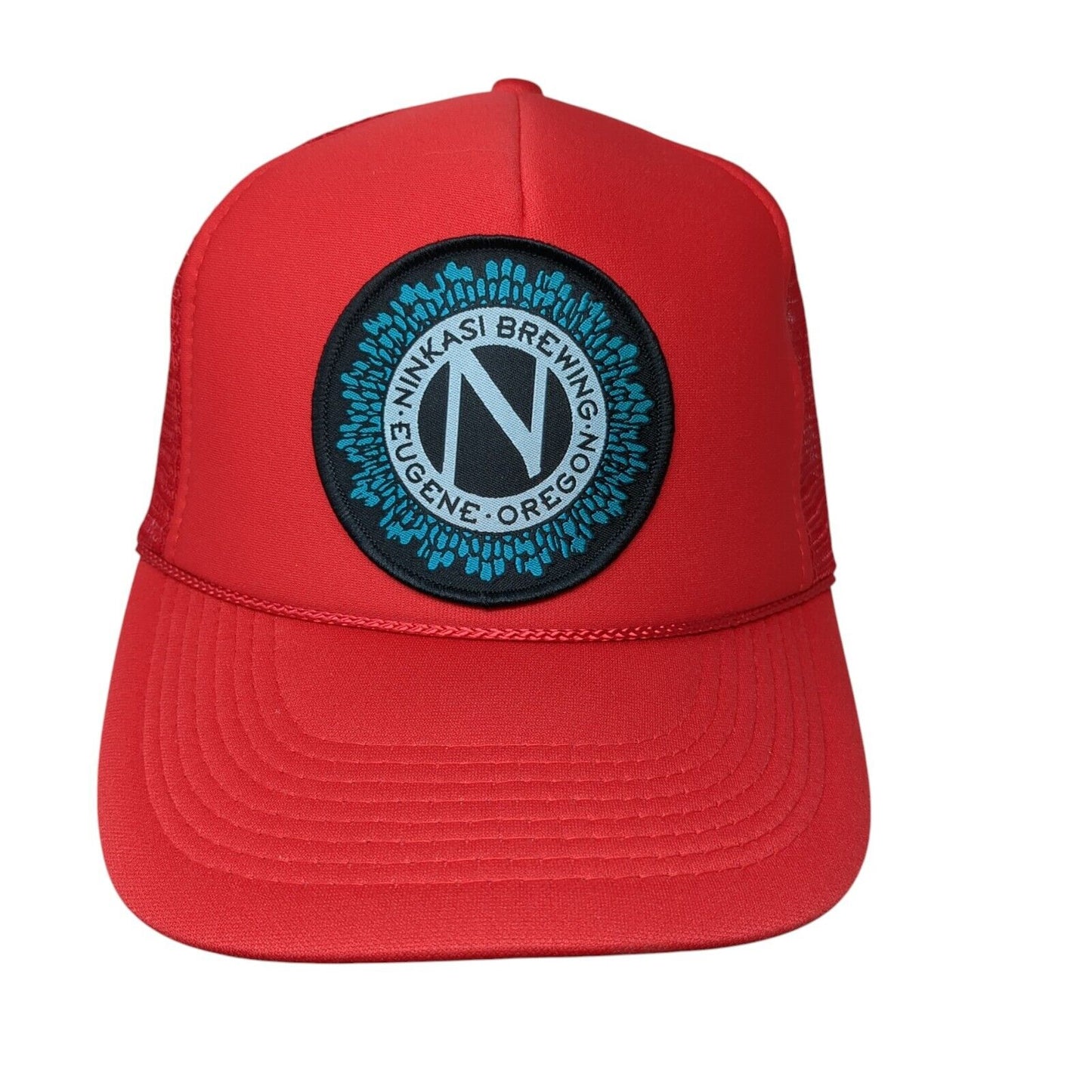 Ninkasi Brewing Snapback Trucker Hat Red OSFM Adjustable Mesh Back Rope Otto