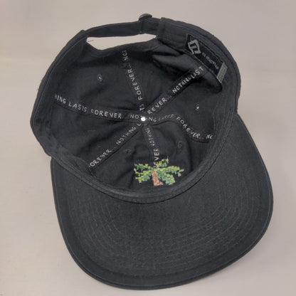 Palm Tree Slideback Hat Black OS Adjustable Nothing Lasts Forever H3 Headwear