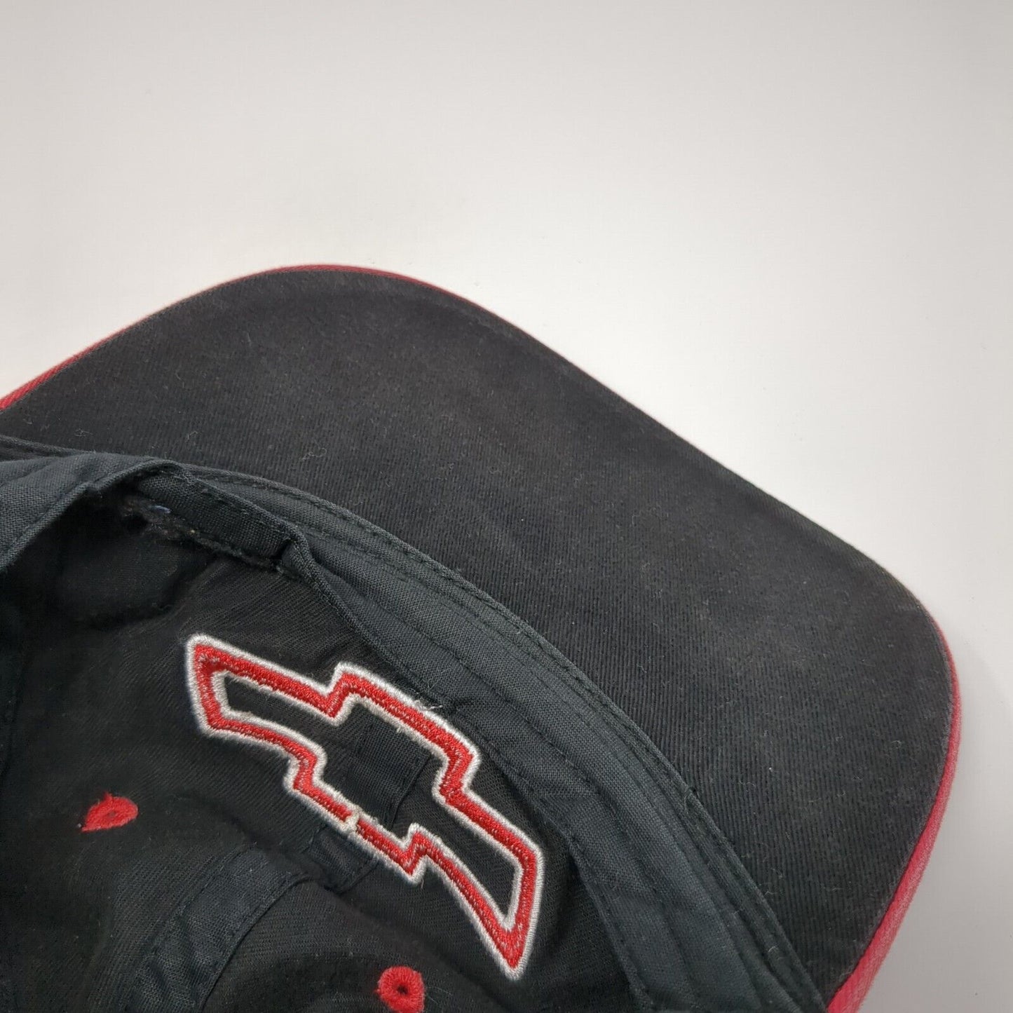 Chevy Strapback Hat Black One Size Adjustable Embroidered 6 Panel