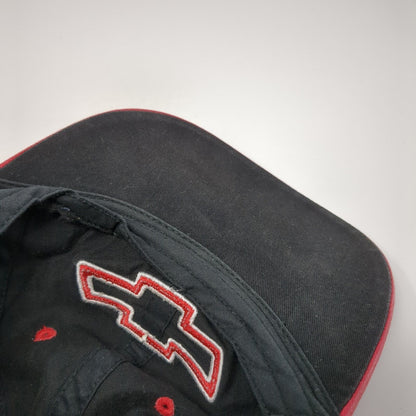 Chevy Strapback Hat Black One Size Adjustable Embroidered 6 Panel